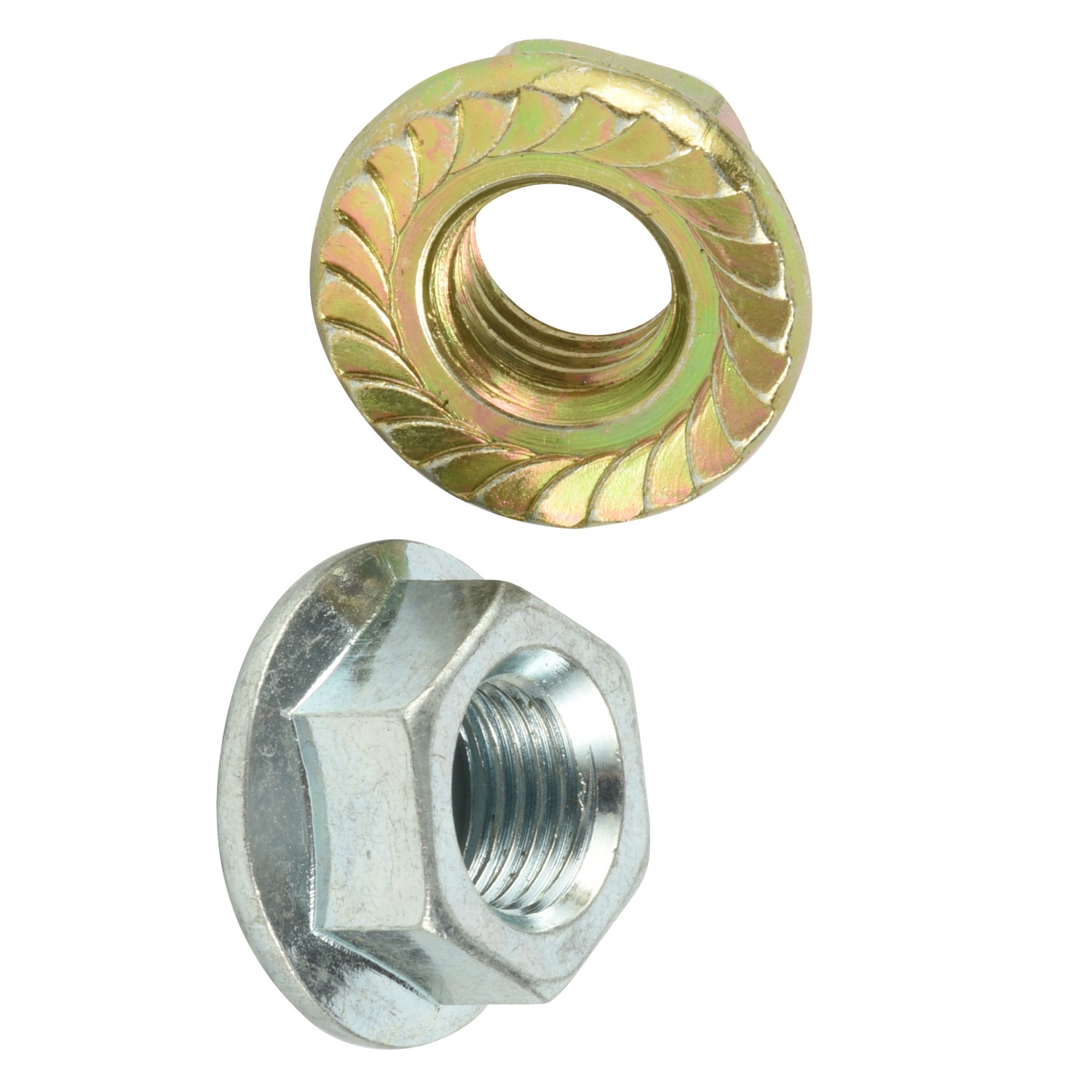 DIN6923 hex flange nut carbon steel with zincplated yellow zincplated